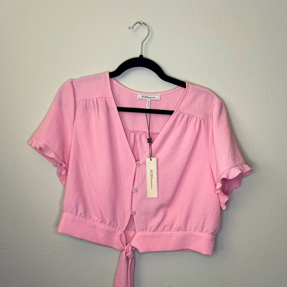 BCBG GENERATION pink blouse SIZE LARGE